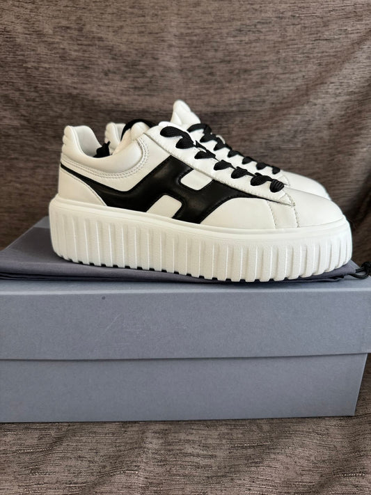 Hogan H-Stripes Sneakers (Black H)