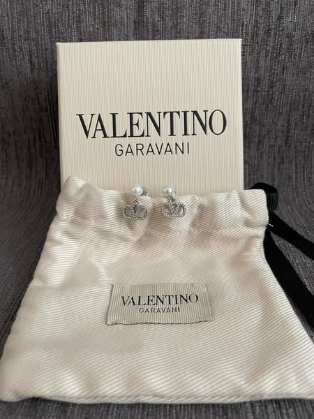 Valentino Pearl VLogo Earrings