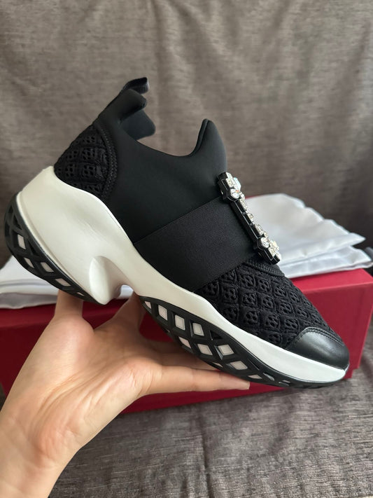 Roger Vivier strass buckle sneakers