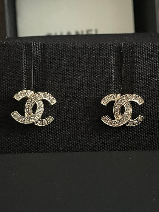 Chanel CC logo earrings