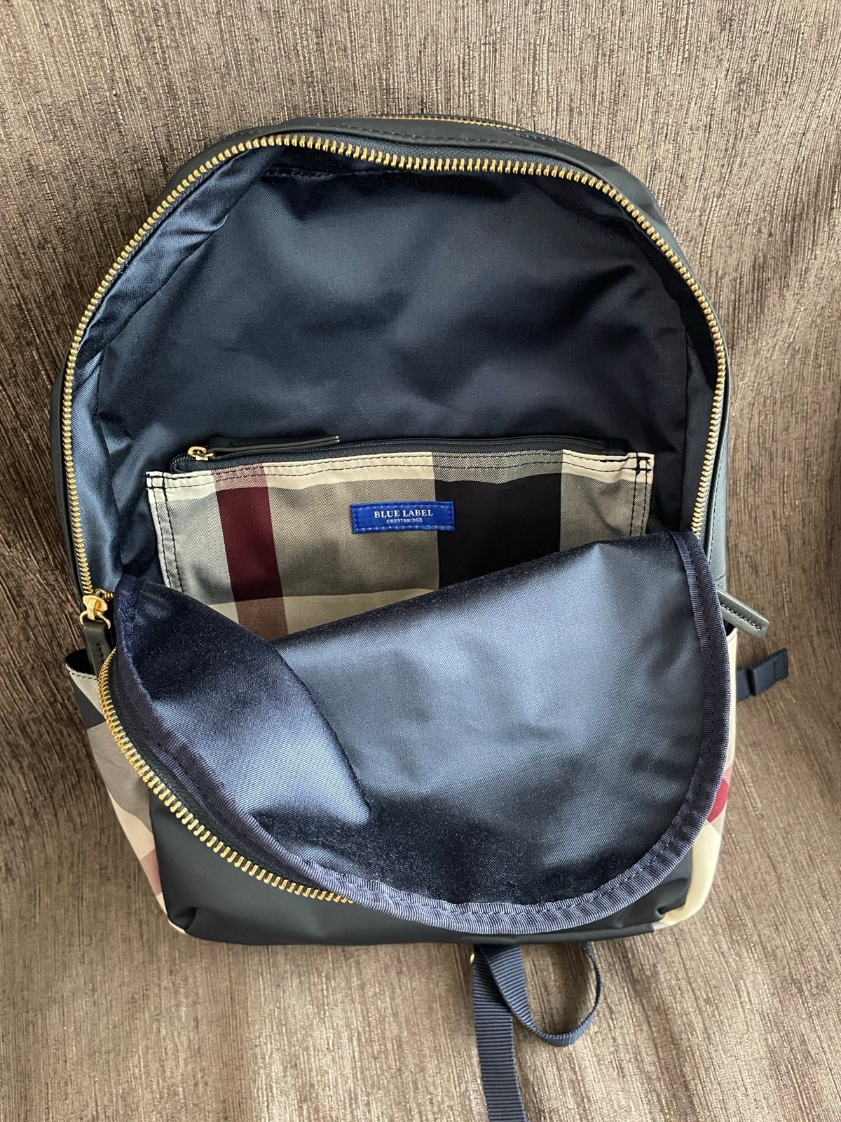 Blue Label Crestbridge checker backpack