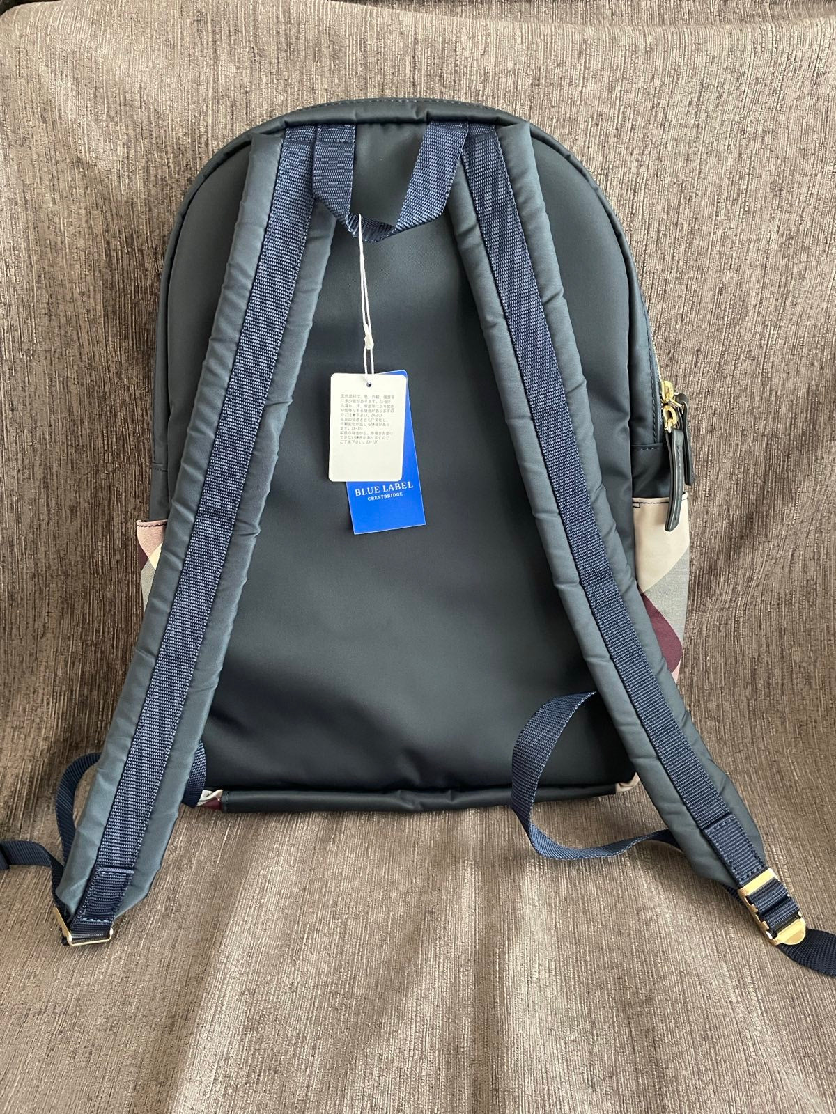 Blue Label Crestbridge checker backpack