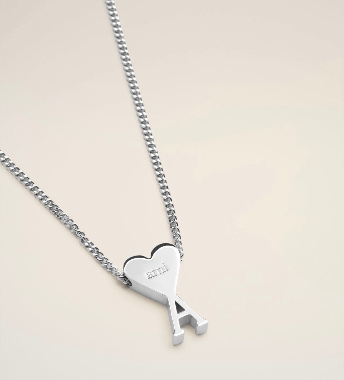 Ami Paris logo necklace (silver)