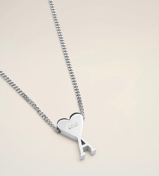 Ami Paris logo necklace (silver)