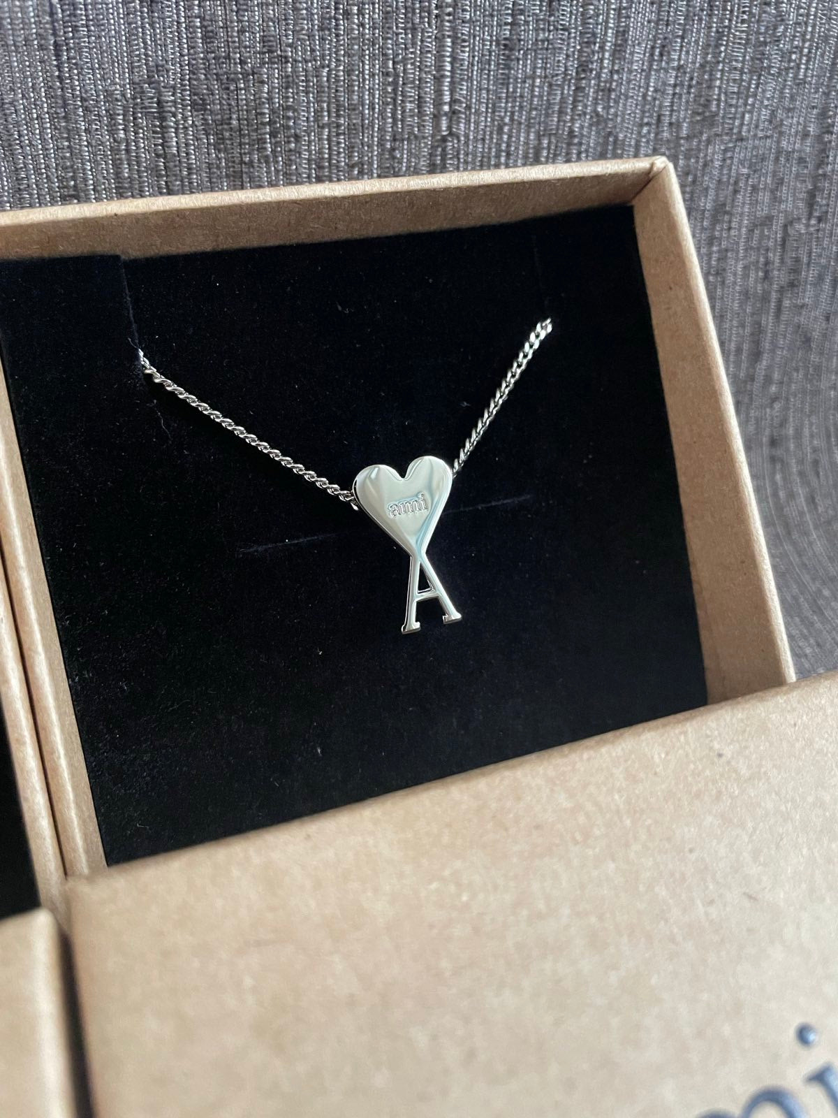Ami Paris logo necklace (silver)