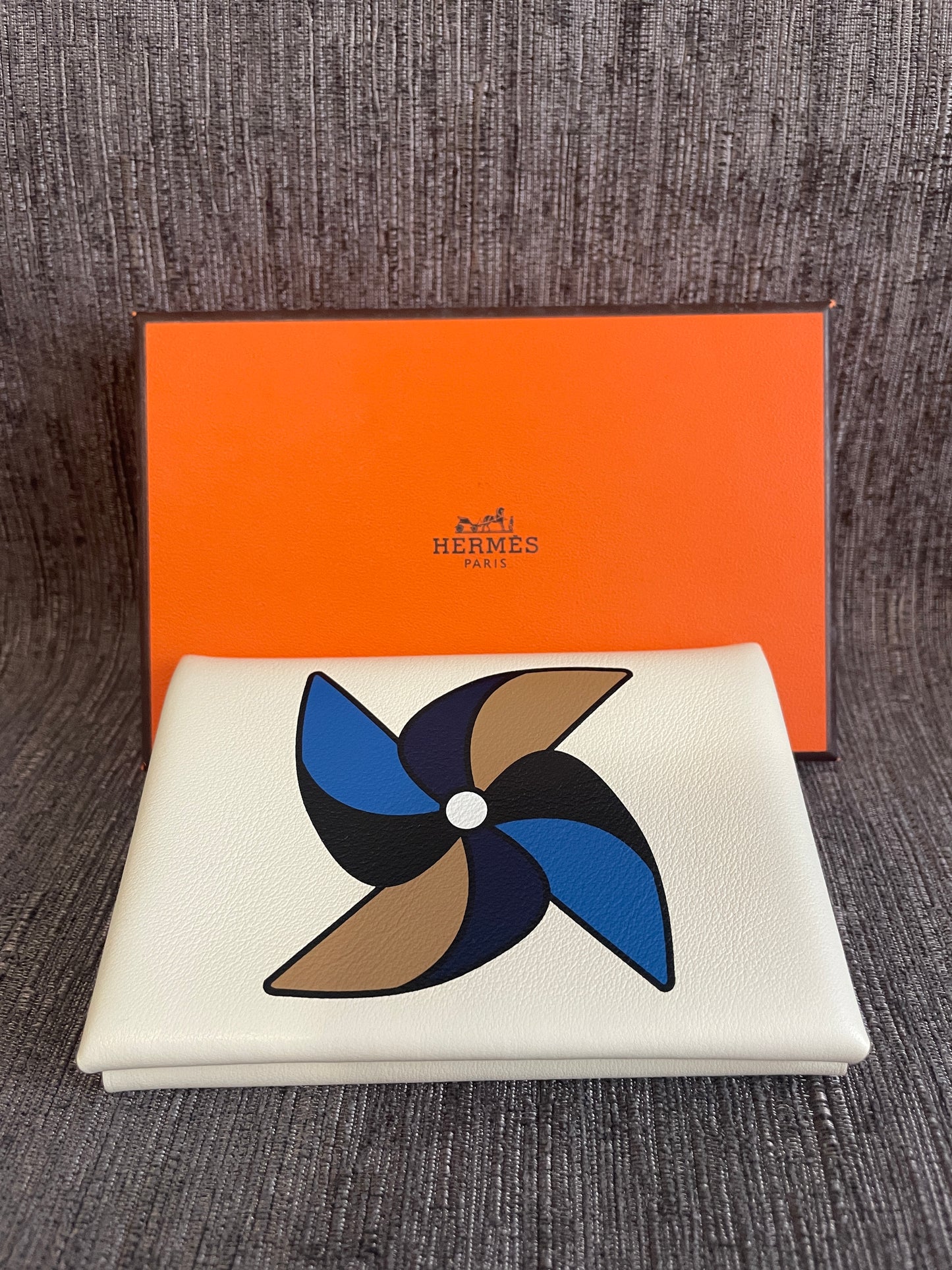 Hermès Calvi duo Cardcase (Nata x Bleu)