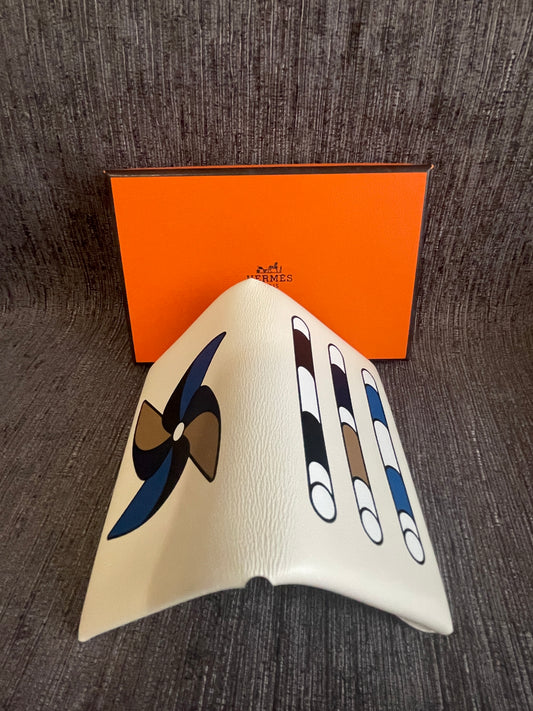 Hermès Calvi duo Cardcase (Nata x Bleu)