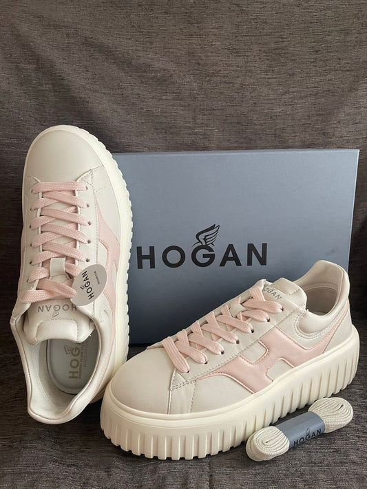 Hogan H-Stripes Sneakers (Pink H)