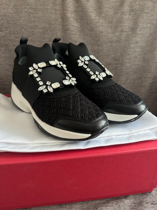 Roger Vivier strass buckle sneakers