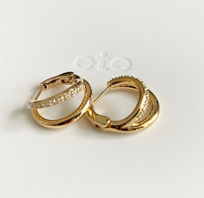 ETE Bijou Hug Earrings - Yellow gold