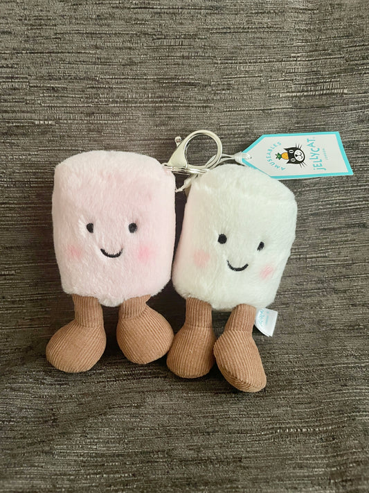 Jellycat marshmallow bag charm