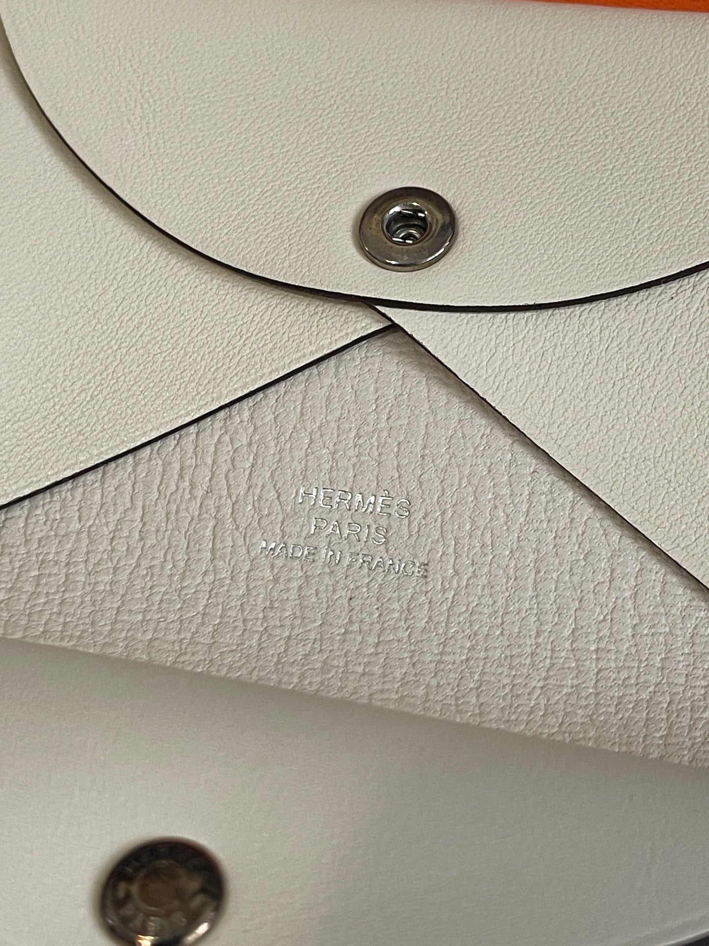 Hermès Calvi duo Cardcase (Nata x Bleu)