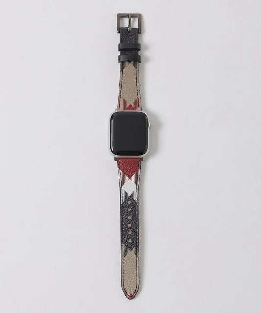 Black label leather watch strap