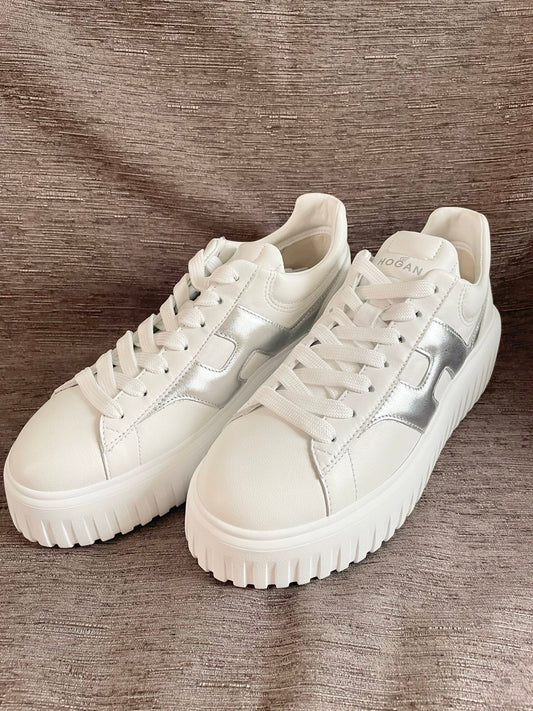 Hogan H-stripes Sneakers (Silver H)